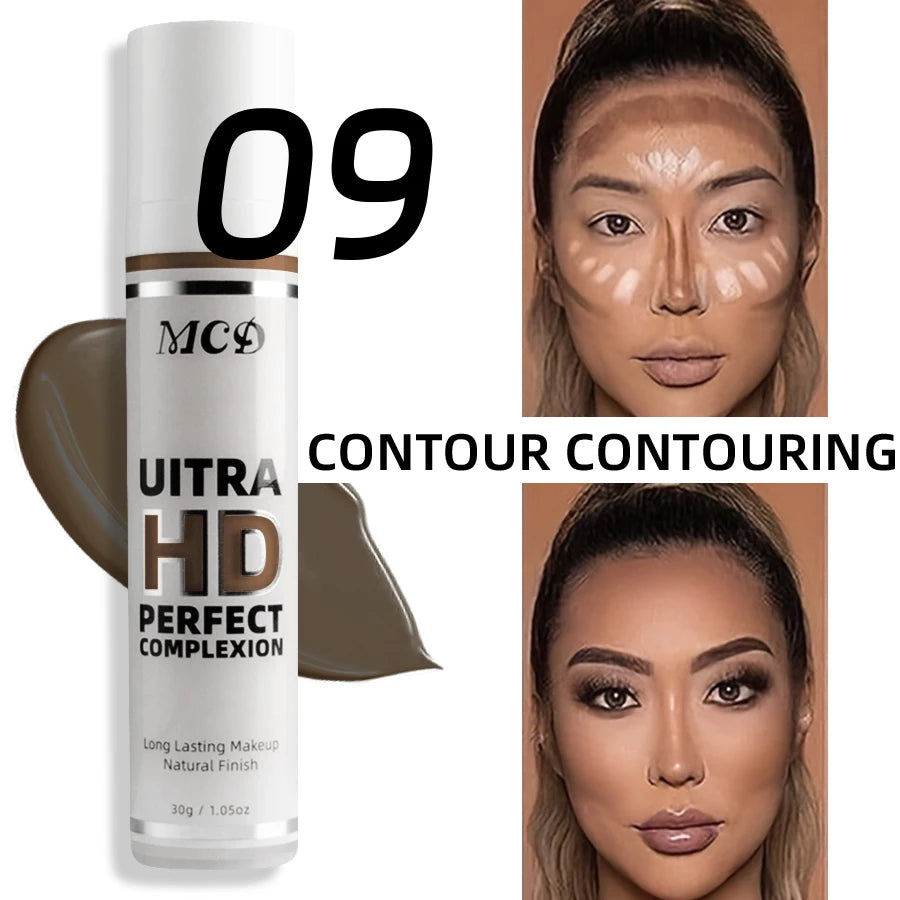 Profession Liquid Foundation Effective Concealer Waterproof Sweat-resistant Face Makeup Oil-control Cover Matte Base Cream Cosme