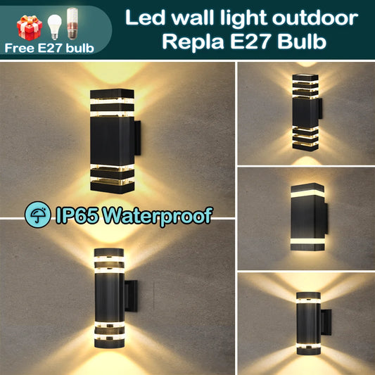 E27 LED Wall Light – IP65 Waterproof Indoor & Outdoor Lamp