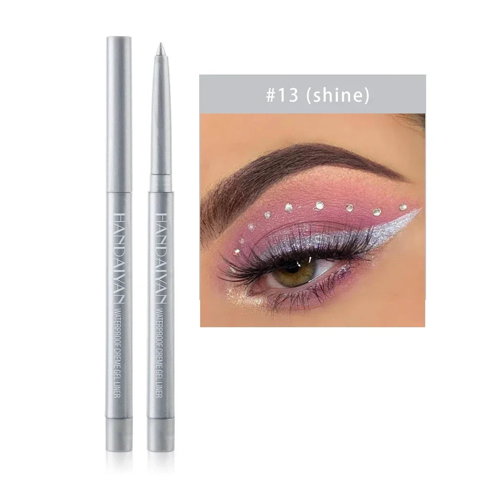 Matte Colorful Eye Liner Pen Cream 20 Colors Eyeliner Gel Pencils Option Easy To Wear Make Up Cosmetics White Yellow Blue Purple
