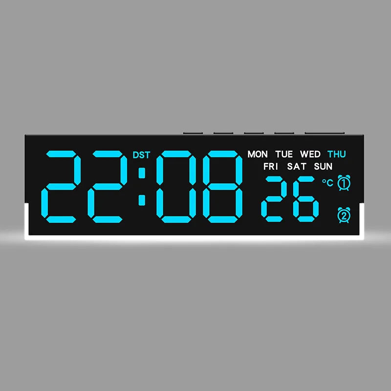 Modern Digital LED Alarm Clock – Smart Mood Light & Temp Display