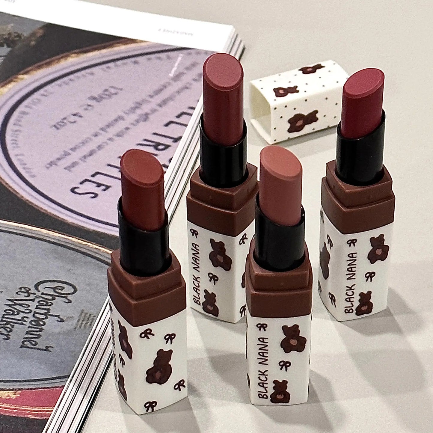 Matte Velvet Lipstick Cute Female Natural Lip Mud Student Party Waterproof and Long Lasting Lipgloss Beauty Makeup