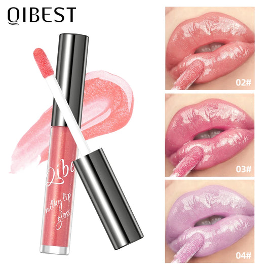 Qibest Lip Gloss 8-Colors Shimmering Lip Tint Moisturizing Hydratinglong-Lasting Shine Lip Stain Best-Selling Lip Gloss Makeup