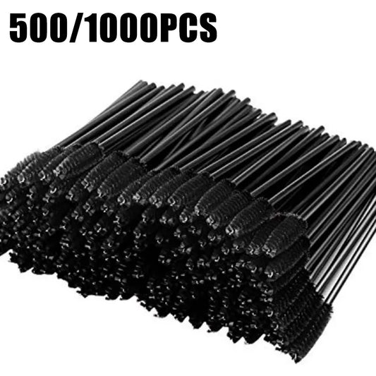 500/1000PCS Eyelashes Brushes Set Wholesaler Lash Mascara Brush For Lashes Extension Eyebrow Wands Applicator Makeup Tools