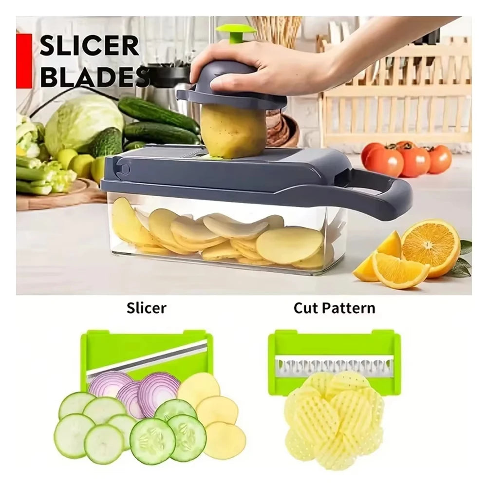 16-in-1 Multifunctional Vegetable & Onion Chopper