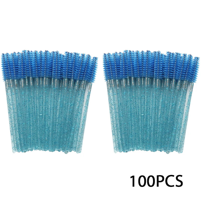 100Pcs Eyelash Extension Brushes Eyebrow Mascara Wands Applicator Spoolers Brush Lashes Extension Cosmetic Set Makeup Tools