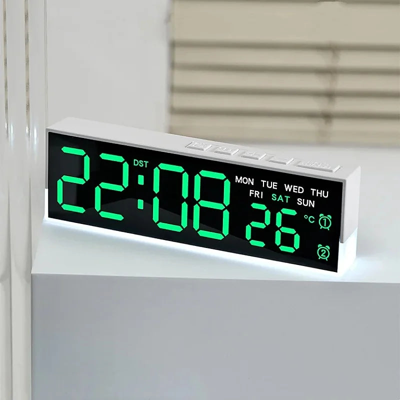 Modern Digital LED Alarm Clock – Smart Mood Light & Temp Display