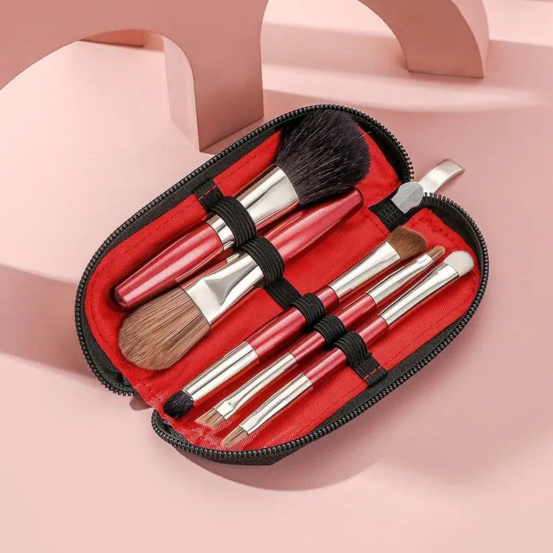 Mini Makeup Brushes Set Travel Friendly Professional Makeup Brush Set For Eyes Lips And Blush Application