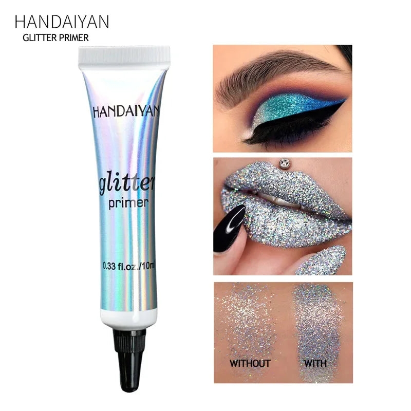 Glitter Primer Makeup Glue Flash Eye Shadow Gel Face Eye Body Sequin Primer Eyeshadow Long-lasting Brilliant Makeup Primer