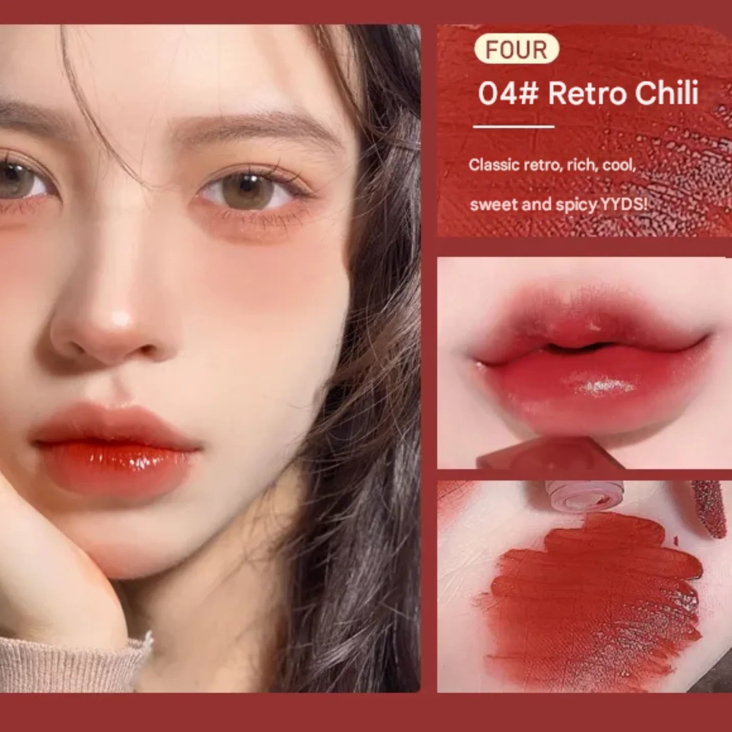 Gege Bear Velvet Lip Glaze Soft Mist Matte Long-Lasting Non-Fading Lipstick for Autumn And Winter
