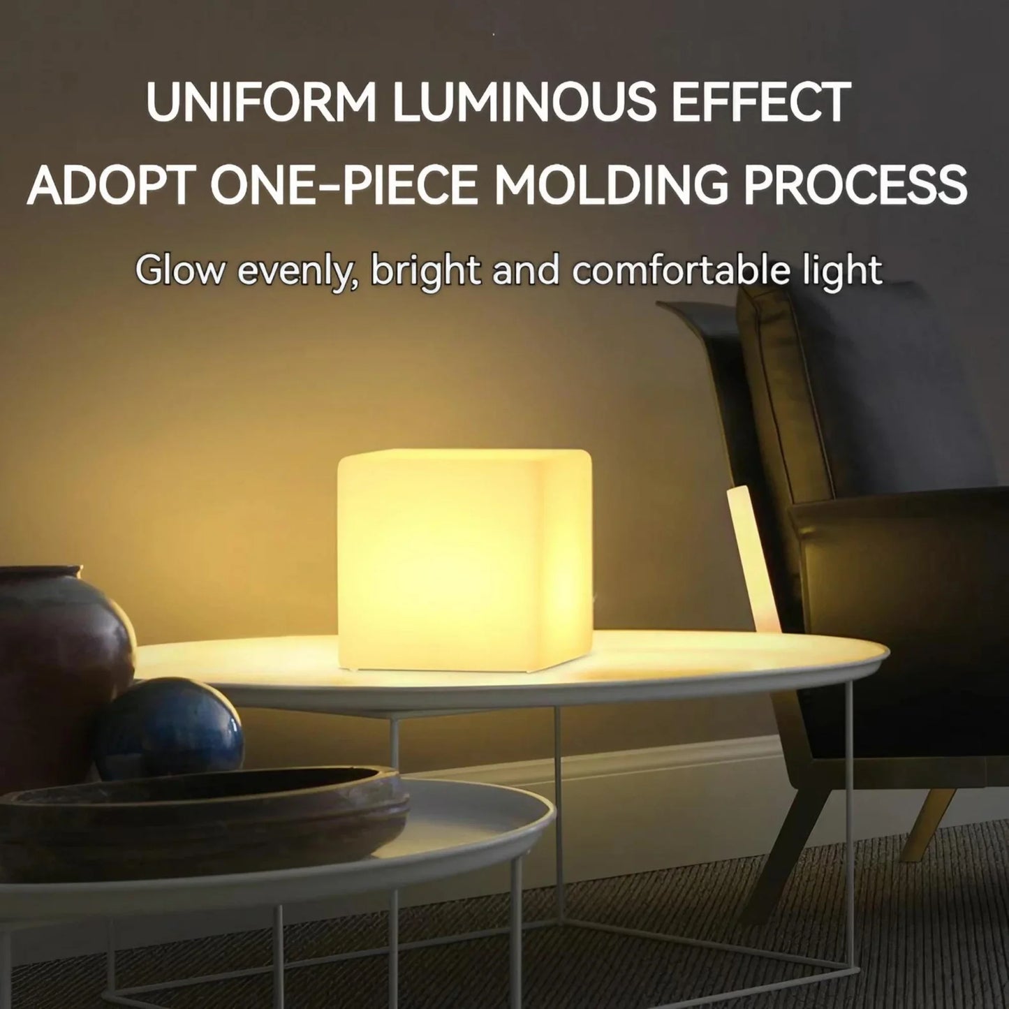 Smart RGB LED Cube Lamp – 16 Colors & Waterproof Design