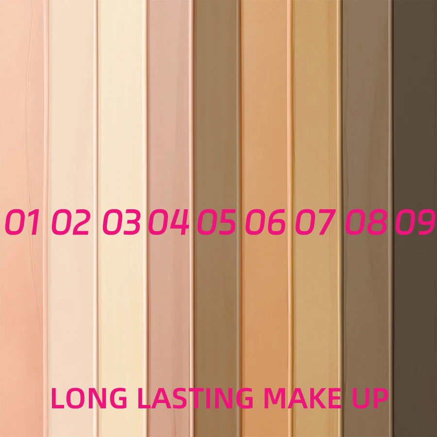 Profession Liquid Foundation Effective Concealer Waterproof Sweat-resistant Face Makeup Oil-control Cover Matte Base Cream Cosme