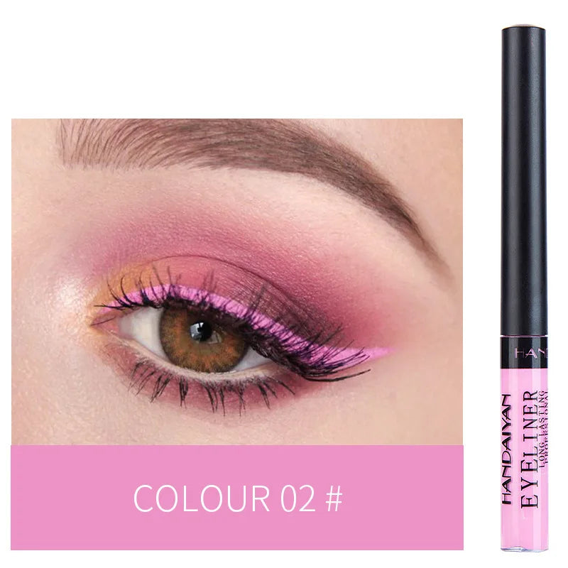 Neon UV Glow Eyeliner Pen Waterproof Matte Liquid Color Eye Liner Pencil Vibrant Yellow Red Purple Makeup Cosmetic