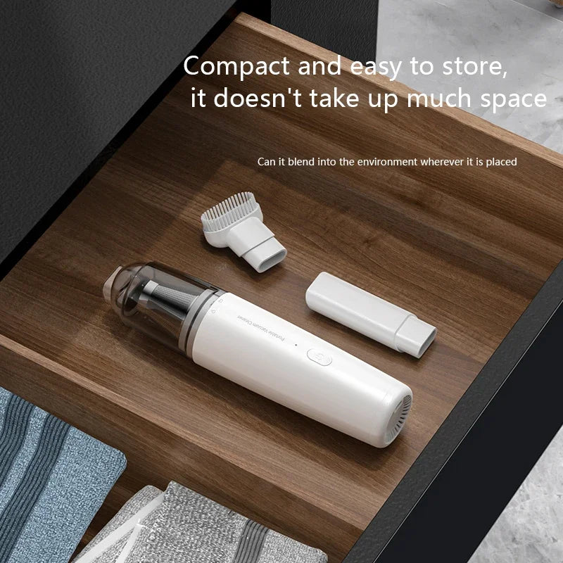 Powerful Cordless Mini Vacuum – High Suction Portable Cleaner for Car & Home