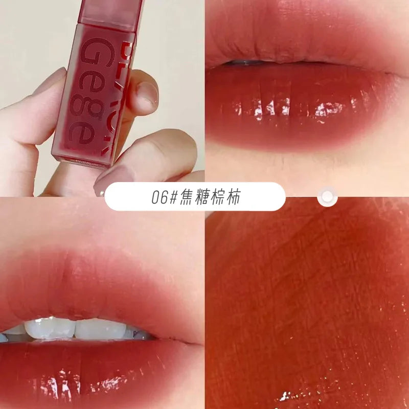 Gege Bear Velvet Lip Glaze Soft Mist Matte Long-Lasting Non-Fading Lipstick for Autumn And Winter