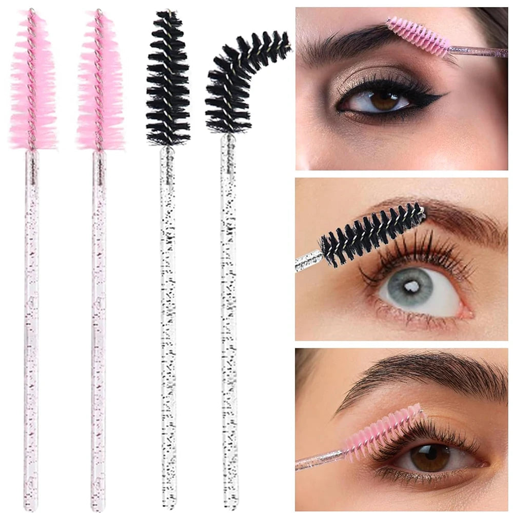 500/1000PCS Eyelashes Brushes Set Wholesaler Lash Mascara Brush For Lashes Extension Eyebrow Wands Applicator Makeup Tools