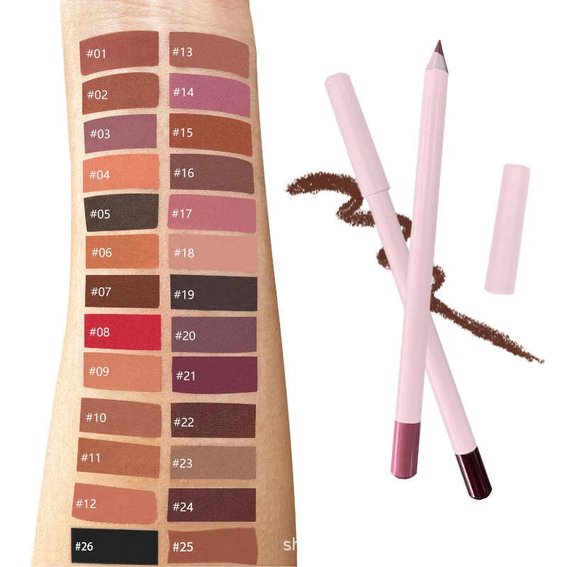 Wholesale Lip Liner Private Label Vegan Waterproof Long Lasting Cruelty Free Dark Brow Lip Pencil Custom Logo Lipliner Matte