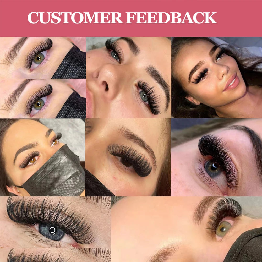 OWOSC 3D-20d Soft Natural Mink Eyelashes 120fans  Handmade Premade Volume Fans Eyelash Extension Maquillage Femme False Lashes