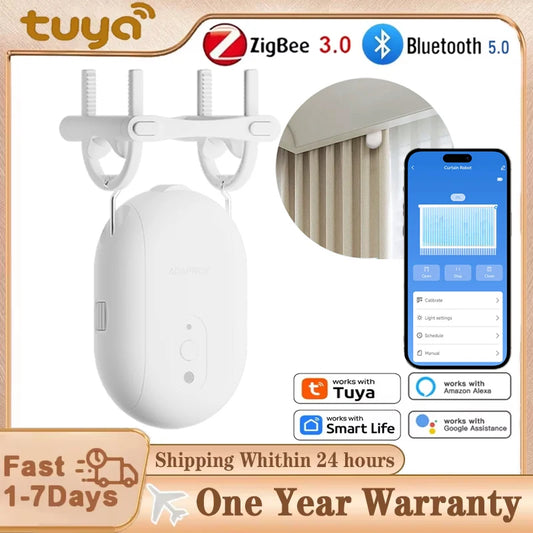 Tuya Smart Curtain Robot – Zigbee/Bluetooth, Voice Control