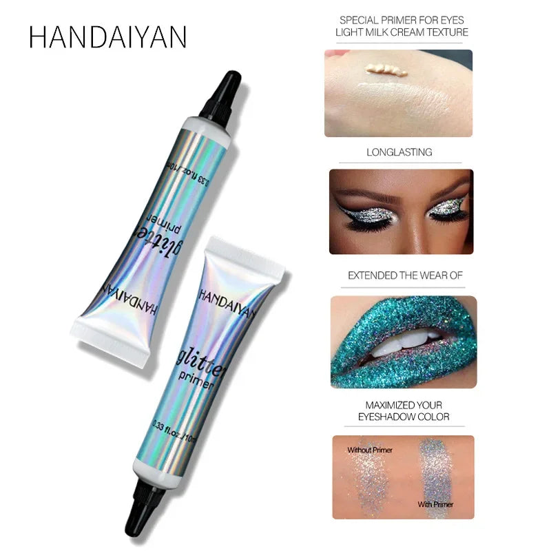 Glitter Primer Makeup Glue Flash Eye Shadow Gel Face Eye Body Sequin Primer Eyeshadow Long-lasting Brilliant Makeup Primer