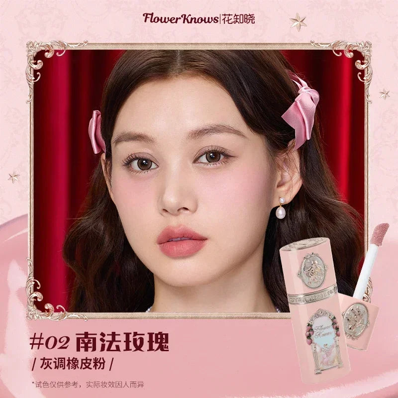 Flower Knows Strawberry Cupid Collection Liquid Blush Makeup for Cheeks Matte Finish Face Blushes Cream For Healthy Natural