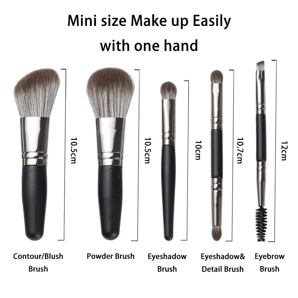 Mini Makeup Brushes Set Travel Friendly Professional Makeup Brush Set For Eyes Lips And Blush Application