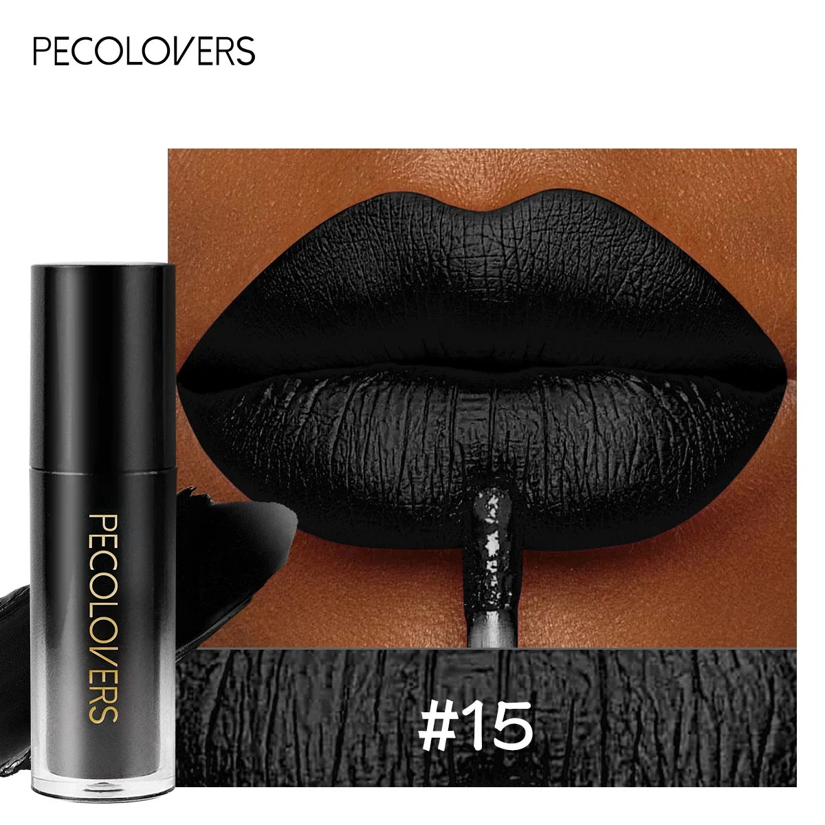 Waterproof Velvet Lipstick Lip Gloss Makeup Long Lasting Non-stick Cup Lip Tint Sexy Black Liquid Lip Stick