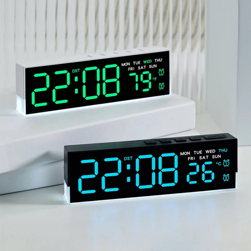 Modern Digital LED Alarm Clock – Smart Mood Light & Temp Display