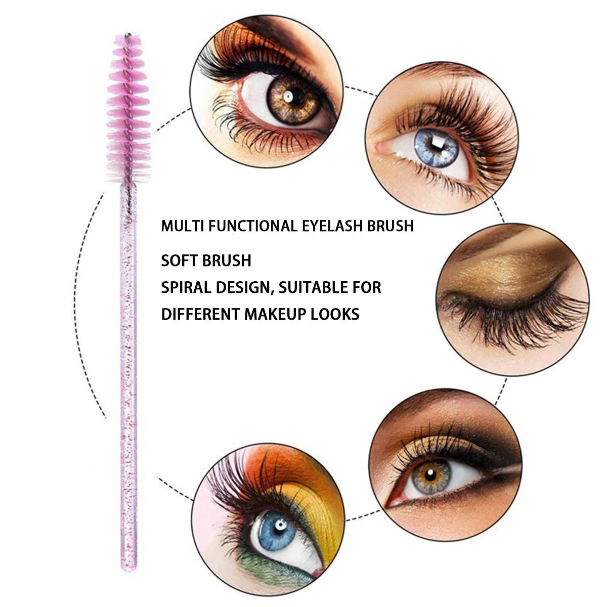 500/1000PCS Eyelashes Brushes Set Wholesaler Lash Mascara Brush For Lashes Extension Eyebrow Wands Applicator Makeup Tools
