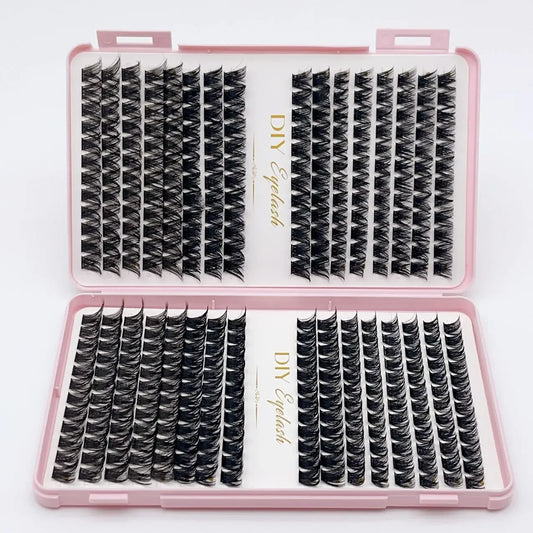 Segmented Individual Lashes Eyelash Book 3D Fluffy Clusters Extensions False Eyelash DIY Cluster Eyelash Extensions Makeup