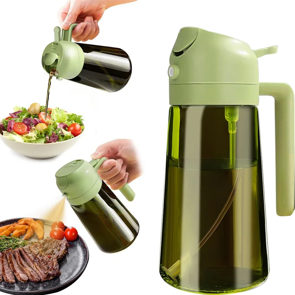 470ml Dark Glass Oil Sprayer – 2-in-1 Olive Oil Dispenser