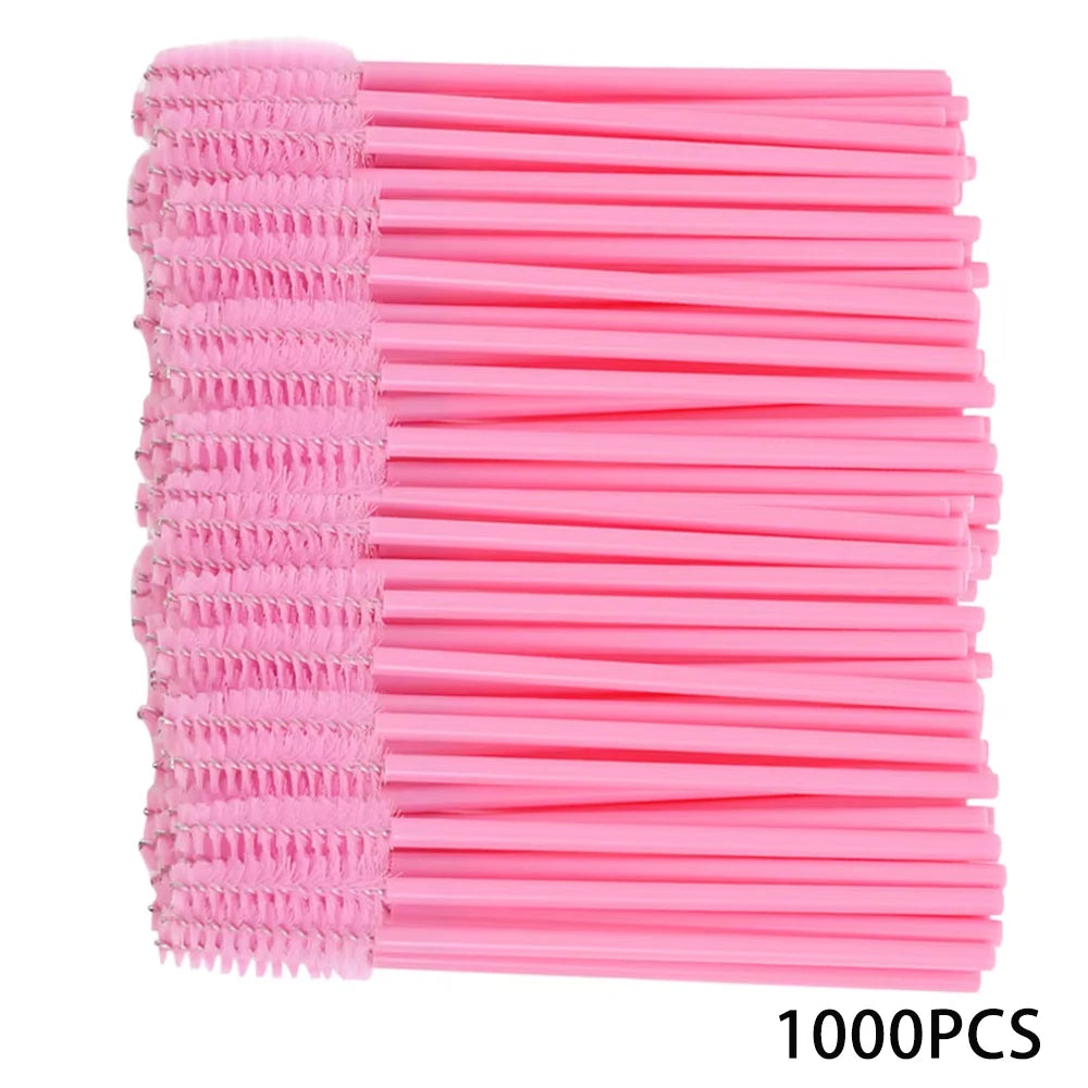 500/1000PCS Eyelashes Brushes Set Wholesaler Lash Mascara Brush For Lashes Extension Eyebrow Wands Applicator Makeup Tools