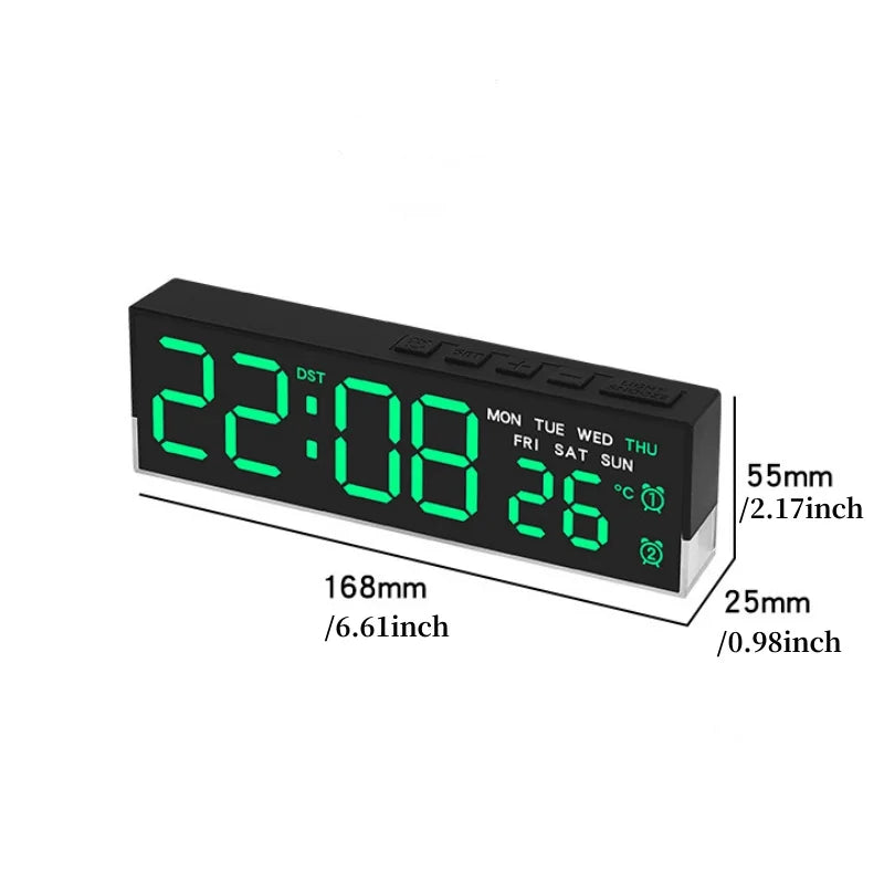 Modern Digital LED Alarm Clock – Smart Mood Light & Temp Display