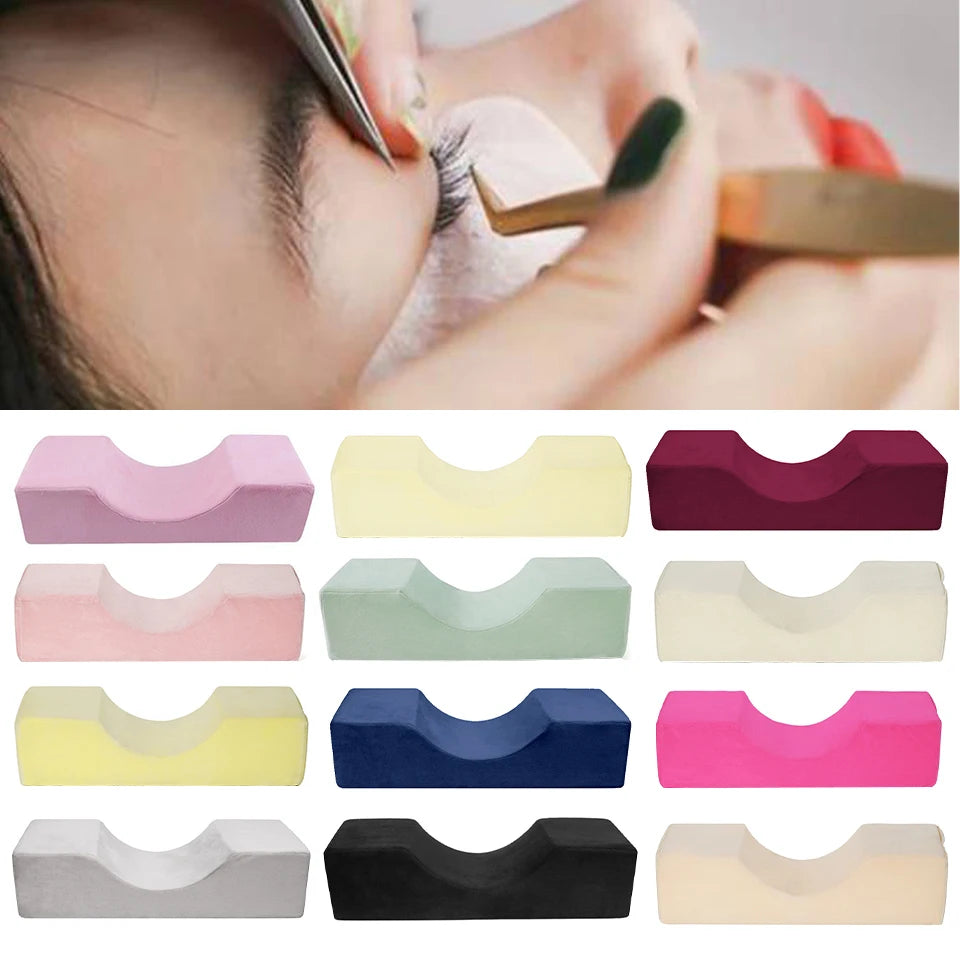 Professional Eyelash Extension Salon Memory Foam Pillow for Sleep Pillow Cervical Neck Health Care Half Round Pillow Shelf