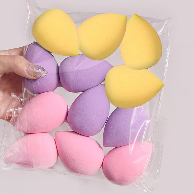 12pcs Makeup Sponges Multicolor Kit Makeup Blender Beauty Blenders Sponges Accessories Women Makeup Tools HZFP03